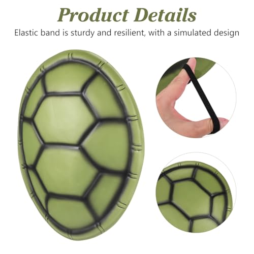 HEALEEP Ninja Shells Turtle Costume Backpack: 5Pcs Simulation Eva Party Cosplay Dress Up Props with Elastic Straps for Adult Kids, Halloween, Carnival Sea Favors and Photo Accessories by HEALEEP - Image 5