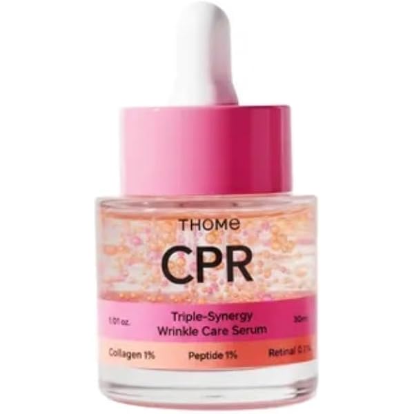 CPR Serum Przeciwzmarszczkowe - THOM e - Triple-Synergy, Kolagen 1%, Peptyd 7%, Retinol 0,1%, 30ml - Wyprodukowano w Korei