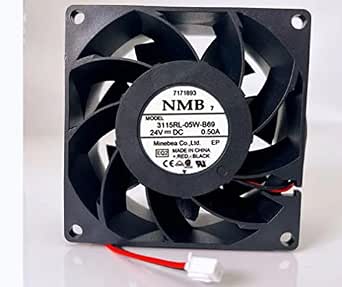 Ventola Di Raffreddamento NMB 3115RL-05W-B69, 24V 0.50A, 80x80x38mm, 3 Pin
