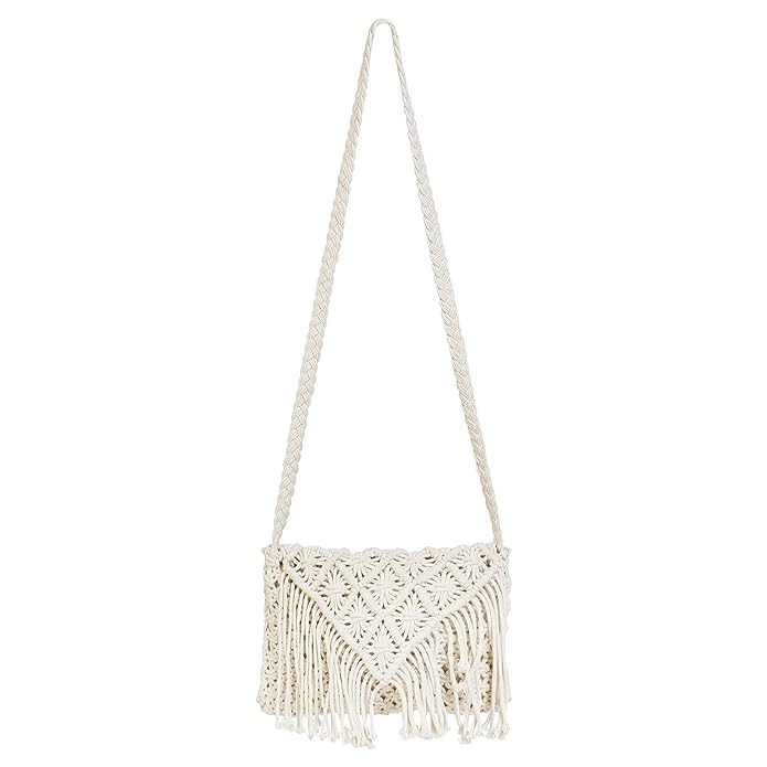HIBA Handmade Macrame Tote Bag Boho Chic Beach Bag Sustainable Fashion Womens Hand Bag