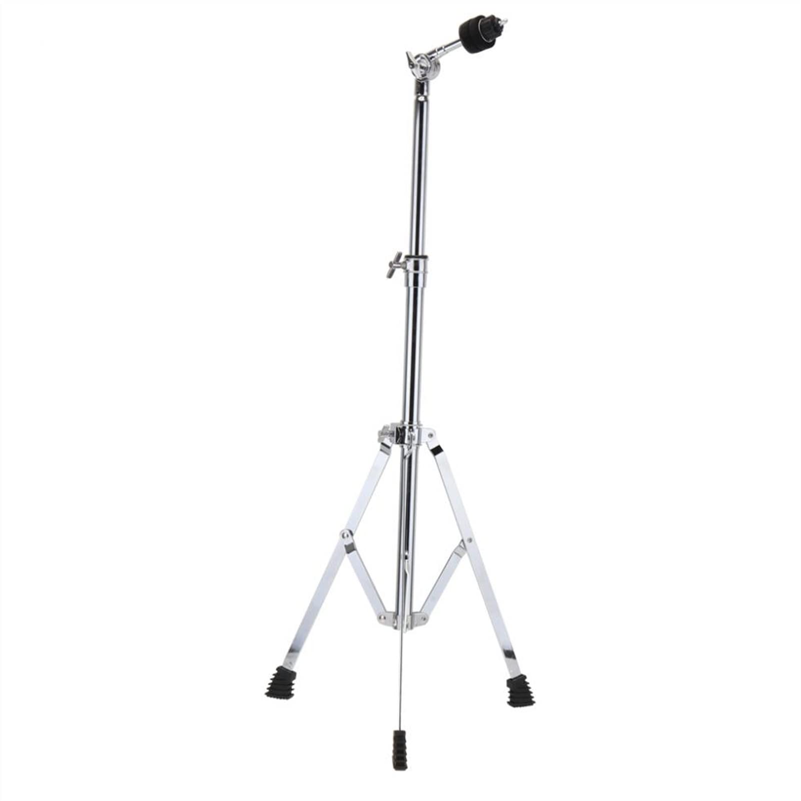 FLFL Beckenständer Boom Anpassung Faltbarer Bodenbecken Vollmetall Silber Dreieck-Halterung Ständerhalter Percussion
