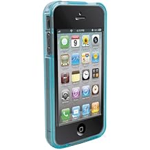 PHONIX IP5GPA Gel Protection Case Cover with Screen Protector Film for Apple iPhone 5 Blue