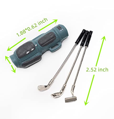 Neakomuki Dollhouse Accessories 1:12 Miniatures Golf Set Red Blue Mini Golf Clubs Miniature Sports Equipment Model For Dollhouse Cake Topper Landscape Craft Project Decoration #TOP1
