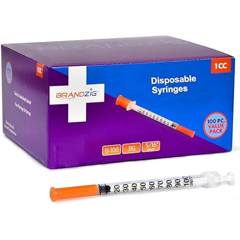 Brandzig Syringes 31G 1cc 5/16" 100-Pack Cover