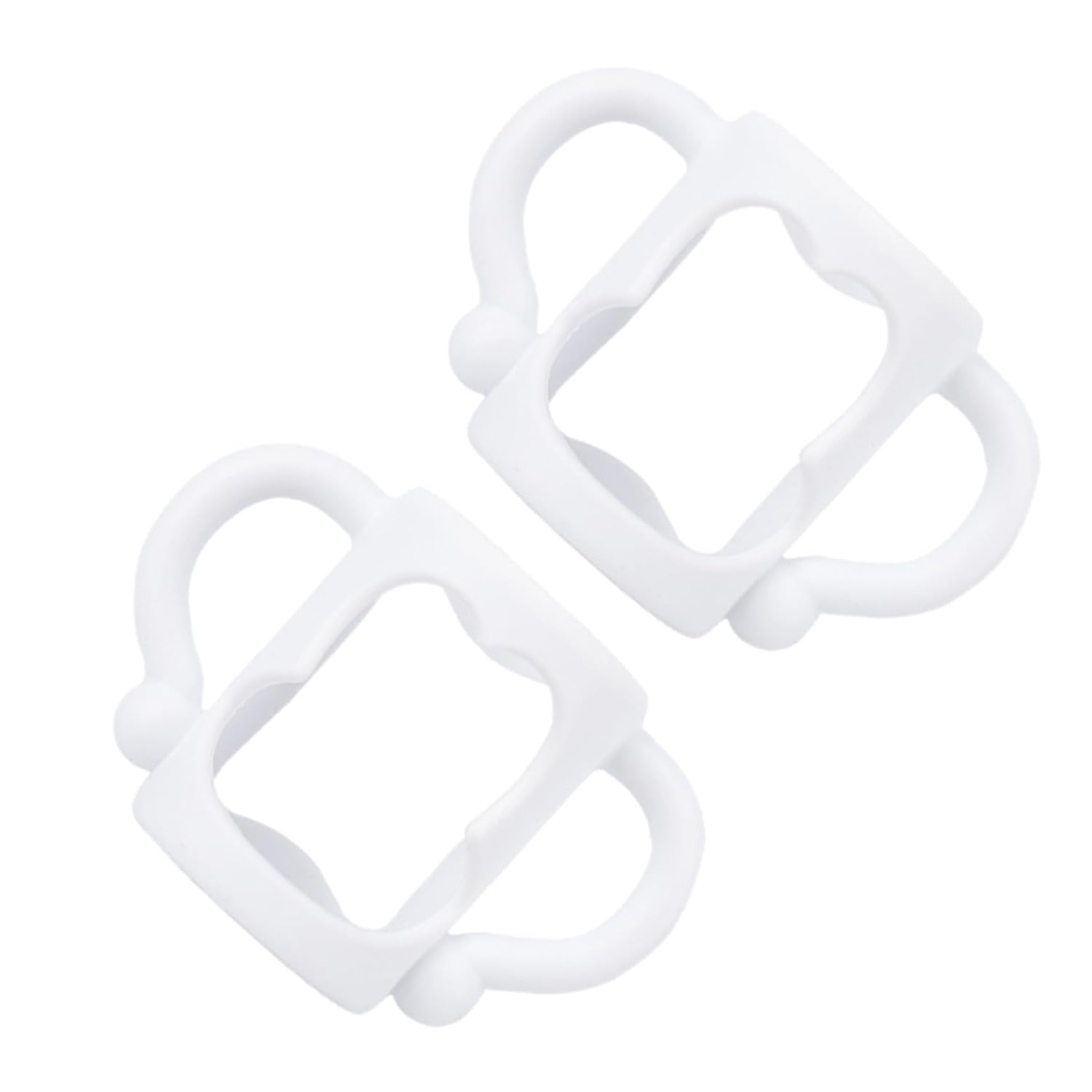 2pcs Silicone Feeding Bottle Handles Non-Slip Wide Mouth Milk Bottle Accessories Easy Grip Fit