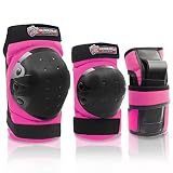 Haomaomao Adult/Child Knee Pads Elbow Pads Wrist Pads Protective Gear Set,for Youth Skateboarding Cy