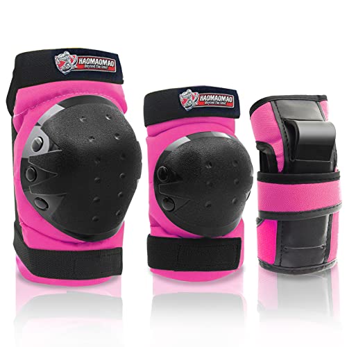 Haomaomao Adult/Child Knee Pads Elbow Pads Wrist Pads Protective Gear Set,For Youth Skateboarding Cycling Skateboard Riding Roller Bike Inline Skating Biking Bmx Bicycle Scooter Skates Outdoor Sports #TOP28