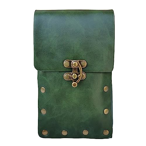 Larswon Renaissance Bag Leg Harness Bag Synthetic Leather Belt Bag for Women Hip Bag Fanny Pack Thigh Harness Women, Green - Image 2