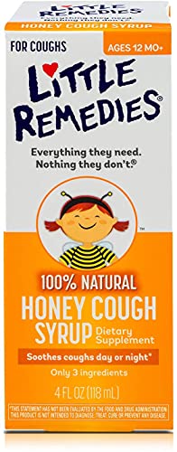 Little Remedies Honey Cough Syrup | 100% Natural | Ages 12 Months & Up | 4 fl oz