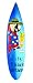 Its Five O'clock Somewhere Parrot Drinking Cocktail Surfboard Sign Hand Carved Out of Wood