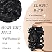 BwelsZJ Large Messy Bun Hair Piece Curly Synthetic Extensions Scrunchies Fake Chignon Updo Hairpieces for Women Darkest Brown