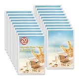 KikoSkool Magnetic Photo Pocket Refrigerator 20 Pack, Hold White 2.5X3.5 Photos, Magnetic Photo Frame for Fridge, Locker, Office Cabinet.