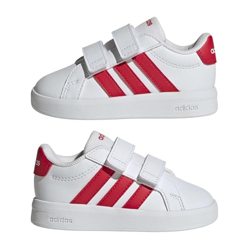 adidas Unisex-Baby Grand Court 3.0 Cf I, White/Pure Ruby, 9.5