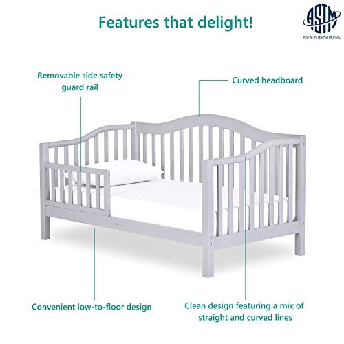 Dream On Me Austin Toddler Day Bed In Pebble Grey, Greenguard Gold Certified #TOP3