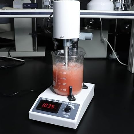 Lab Emulsifying Homogenizer, High Speed Homogenizer Lab Dispersion Mixer, Digital Display Speed Adjustable 8000~22000RPM, Lab Cosmetics Homogenizer for Liquid Lotion Cream