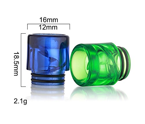 810 Spiral Drip Tip 6er Pack Mundstücke mit Liquid Spritzschutz by Kingleyhouses (6er Farbmix) – Bild 5