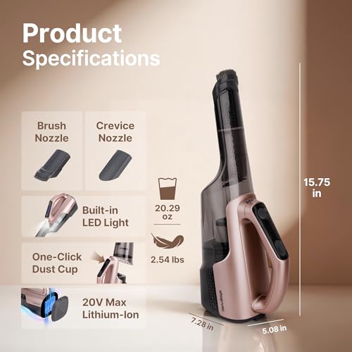 Shop-Vac S3 20V Handheld Vacuum Cordless, Wall-Mounted, Champagne Gold by Shop-Vac - Used condition - Image 3