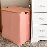 Pink Laundry Basket Hamper with Lid and Liners, Pink Hamper , Tall Slender Clothes Hamper Bin for gi