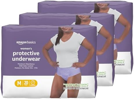 Amazon Basics Maximum Absorbency Incontinence Underwear for Women...