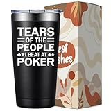 SpenMeta Poker Gifts for Men, Players, Lovers - Tears of the People I Beat at Poker - 20 Oz Tumbler Cup