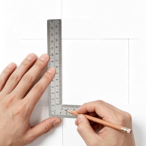 직각 눈금자, 15.2cm x 10.2cm(6인치 x 4인치) 길이 금속 프레임 스퀘어, 1팩 — 사진 5