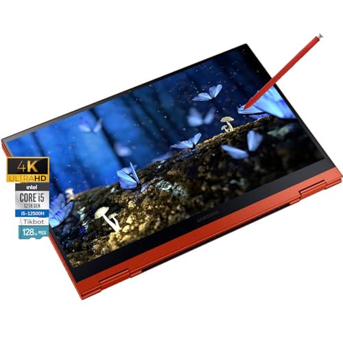 SAMSUNG Galaxy Chromebook Google Laptop Touchscreen Flip - 13.3 4K AMOLED Display - i5-10210U - Stylus Pen - Backlit Keyboard - Wi-Fi 6 - USB C - Fingerprint (8GB RAM| 256GB SSD+128G SD Card)