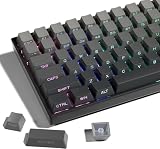 PBT キーキャップ サイドプリント グラデーショングレー 136 キー ダブルショット ライトスルー OEM プロファイル ミニマリスト MX スイッチ対応