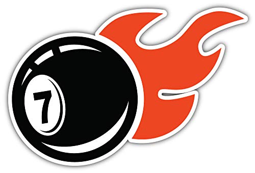 SkyBug Billiards Ball Fire Bumper Sticker Vinyl