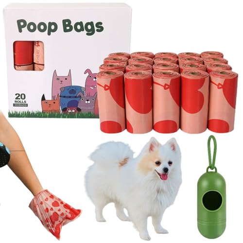 ZDL Sacchetti Igienici per Cane,300pcs Sacchetti Cane Cacca,Sacchetti per Escrementi di Cane,Raccogli Feci,Pet Bags,Earth Rated Sacchetti di Cacca per Cani,Sacchetti Cane