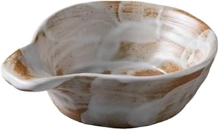UZAMIRLEX Bote para Salsas Gravy, Salsera de cerámica for Salsa, Cuenco de Porcelana for mojar, 12 x 3,4 cm, Color marrón