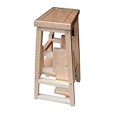 WJMLS Taburete de madera robusta madera LadderWooden escalera multifunción, Presidente espesado Biblioteca Presidente de la escalera, luz portátil Escalera Herramienta for el jardín escalera de altill