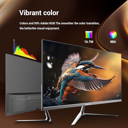Image of 24.5 Inch Gaming Monitor, 200Hz Refresh Rate, FHD 1920x1080, Fast Response Time, Built-in Speakers, Metal Stand, VESA Compatible, for PC Gamers and Home Setup
