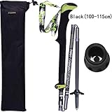Qunendily プロフェッショナル 折りたたみトレッキングポール カーボン アルペンストック アウトドア クロスカントリー ウォーキング レキ ハイキング 登山 スティック