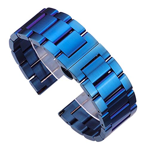 Bracelet en acier inoxydable pour montre équipé d'une boucle pliante sécurisée