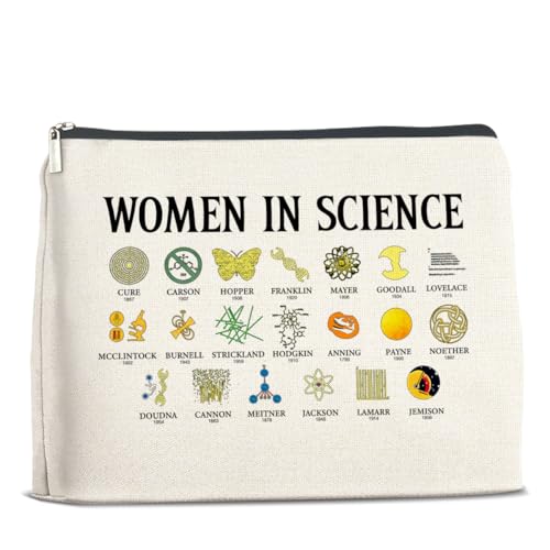 Makeup Bag Gifts for Science Teachers Science Lovers Woman in Science Cosmetic Bag Zipper Makeup Pouch