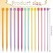 14 Pcs Knitting Needle, 4mm 5mm 6mm 7mm 8mm 9mm 10mm Straight Pins Knitting Needle Colourful Single Pointed Plastic Needle Set for Knitting Sweater Scarf