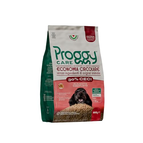 PROGGY CARE – Crocchette per Cani Adulti, 800 g, Alimento Completo 100% Vegetale da Fonte Proteica di Leguminose, Gusto Ceci, Ideale per Cani di Taglia Mini (3–10 kg)