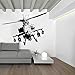Pegatina de pared de helicóptero grande, habitación de niño, dormitorio, avión, avión, calcomanía de pared militar, vinilo, decoración del hogar, Mural A7 56x42cm