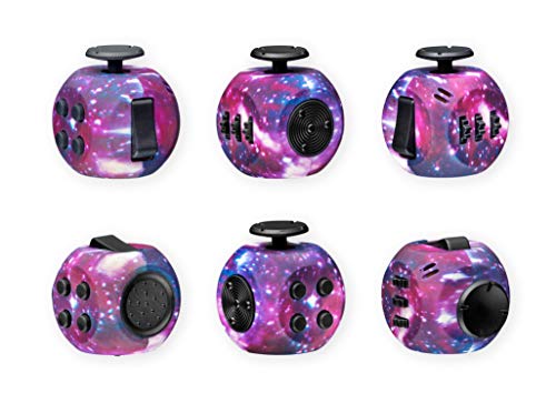 Shopperals Premium Quality Purple Galaxy Fidget Cube With Import It All