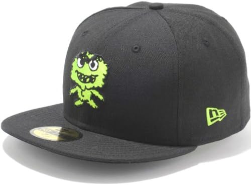 Amazon サイズ 8 New Era 59fifty Cap セサミストリート ニューエラ 5950キャップ リトルモンスター オスカー ブラック エリングリーン キャップ 通販