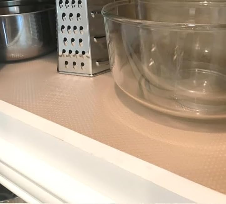 Shelf Liner for Kitchen Cabinets 20 Inch Wide X 20 Ft Non Adhesive Cabinet Drawer Liners Non Slip Waterproof Strong Grip Clear Closet Pantry Shelf Liner Cupboard Refrigerator Bathroom Drawer Mat