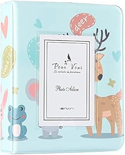 64 Pocket Mini Photo Album for Fuji Instax Mini 70 7s 8 8+ 9 11 25 50s 90, Polaroid Instant Camera, Kodak Smile Printomatic Instant Print Camera and Cards