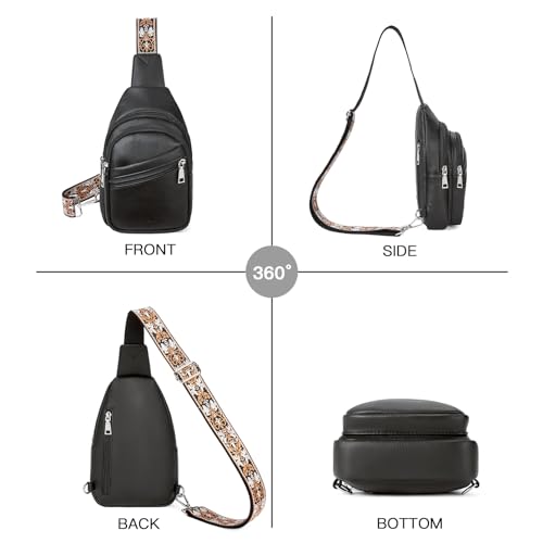Image of Telena Sling Bag for Women Crossbody Bags Purse for Women Vegan Leather Fanny Pack with Adjustable Strap