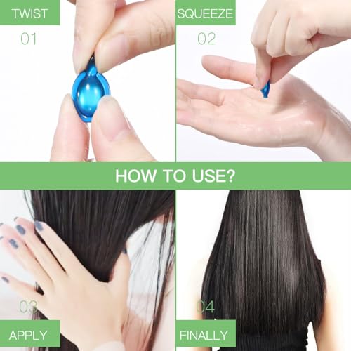 Hair Vitamin Serum Capsule, Hair Treatment Serum, Hair Growth Oilwith Moroccan, Macadamia & Avocado Oil, Vitamins A/C/E Restores Dry Frizzy Hair, Repair Damaged and Smooth Shiny Hair (G) - Image 4