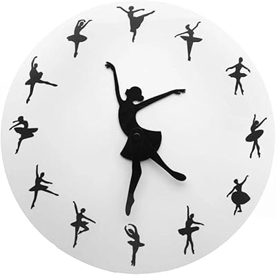 Amazon Co Jp The Geeky Days クラシカルダンス チャーミング バレリーナ 壁掛け時計 The Geeky Days ベビー ガール 保育園 装飾 バレエダンサー モダン 静音 チッキング ウォールクロック バレエ ダンシング ガール ニードル ハンドウォールウォッチ ホーム キッチン