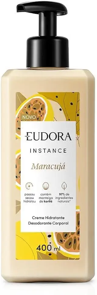 Eudora Creme Hidratante Desodorante Corporal Instance Maracujá 400ml