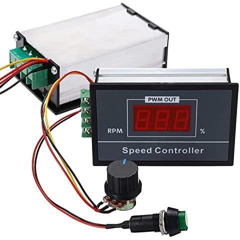 ICQUANZX DC Motor Speed Controller DC 6-60V 12V 24V 36V 48V 30A PWM ，(PWM) Speed Adjustable Stepless Governor Regulator, Motor Speed Controller with Start Stop Switch Cover