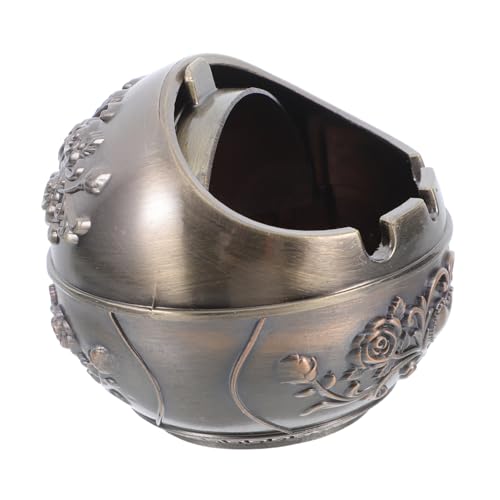 MAGICLULU Portátil con Tapa de Metal Resistente Diseño y Compacto para Escritorio y Salón Redondo Decorativo y para Uso Doméstico