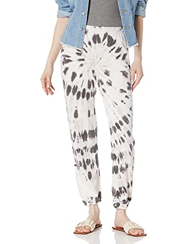 Monrow Women's Sweatpants, Tea Rose/Faded Black, M #TOP28