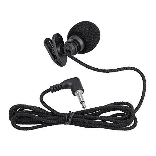 Microphone à condensateur portable à clipser avec prise jack 3,5 mm pour haut-parleur d'ordinateur PC portable, clip rotatif omnidirectionnel, câble en nylon de 108 cm, capuchon en mousse anti-vent